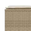 vidaXL 5-delige Loungeset met kussens poly rattan beige