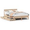 vidaXL Bedframe zonder matras massief grenenhout 135x190 cm