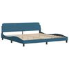 vidaXL Bedframe zonder matras fluweel blauw 200x200 cm