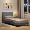 vidaXL Bedframe zonder matras "Hanko" 80x200 cm stof lichtgrijs