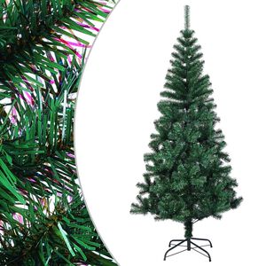 vidaXL Kunstkerstboom met iriserende uiteinden 150 cm PVC groen