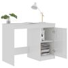 vidaXL Bureau 100x50x76 cm bewerkt hout hoogglans wit