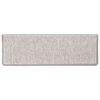 vidaXL Trapmatten zelfklevend 15 st sisal-look 65x21x4 cm platinakleur
