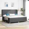 vidaXL Boxspringbed met Matras Donkergrijs 90x190 cm Donkergrijs Stof