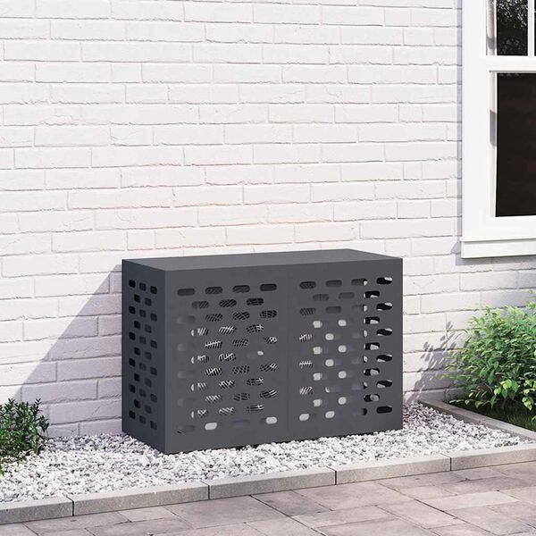 vidaXL Airconditioner hoes Antraciet 90 x 40 x 60 cm Staal