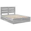 vidaXL Bedframe met lade Grijs Sonoma 140 x 190 cm Ingenieurshout