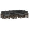 vidaXL Tuinbankenset 10 st Grijs en Donkergrijs poly rattan