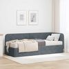 vidaXL Hoekbedframe met matras Donkergrijs 80 x 200 cm Fluweel