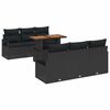 vidaXL Tuin Sofa Set 7 st 6-Aantal zitplaatsen Zwart