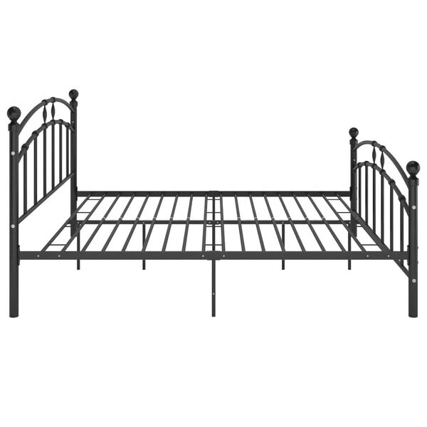 vidaXL Bedframe metaal zwart 160x200 cm