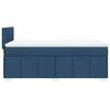 vidaXL Boxspring met matras stof blauw 90x200 cm