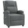 vidaXL Massagestoel stof donkergrijs