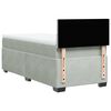 vidaXL Boxspring met matras fluweel lichtgrijs 90x190 cm