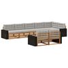 vidaXL Buiten bankenset met kussen 8 pcs Naturel en lichtgrijs