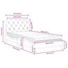 vidaXL Bed met matras fluweel donkergroen 100x200 cm