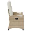 vidaXL Tuinbank Beige en Cr&egrave;me 105 x 60 x 112 cm Staal en Polyester