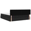 vidaXL Opbergbed met LED met matras met LED Zwart 160 x 200 cm Stof