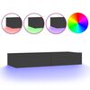 vidaXL Tv-meubel met LED-verlichting 90x35x15,5 cm grijs