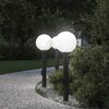 vidaXL Bolderverlichting met stopcontact 3 stuks 80 cm Zwart IP44