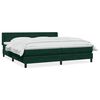 vidaXL Boxspring met matras fluweel donkergroen 200x220 cm