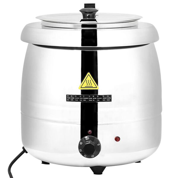 vidaXL Soepketel elektrisch 10 L roestvrij staal