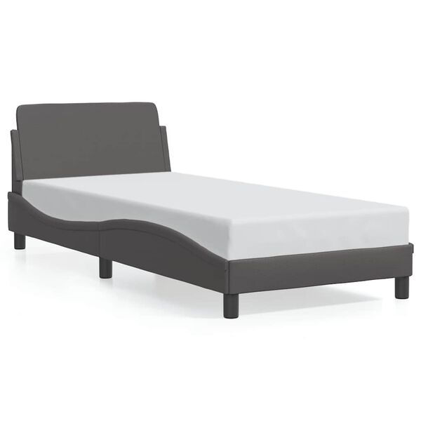vidaXL Bedframe "Dover" kunstleer grijs 90x200 cm