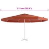 vidaXL Vervangingsdoek voor parasol 500 cm terracottakleurig