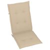 vidaXL Tuinstoelen 2 st met beige kussens massief teakhout