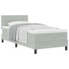 vidaXL Boxspringbed met hoofdeinde Lichtgrijs 80 x 200 cm Fluweel