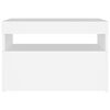 vidaXL Nachtkastje met LED-verlichting 60x35x40 cm bewerkt hout wit