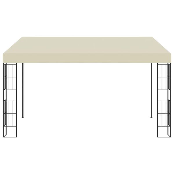 vidaXL Wandprieel 3x4 m stof cr&egrave;mekleurig