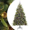 vidaXL Kunstmatige Scharnier Kerstboom met Cones Groen 210 cm