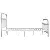 vidaXL Bedframe metaal wit 140x200 cm