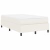 vidaXL Boxspring bed Cr&egrave;me en Wit 203 x 120 x 60 cm Katoenen stof