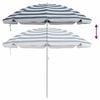 vidaXL Strandparasol Blauw en Wit 206 x 206 x 212 cm