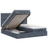 vidaXL Ottoman bed met matras met hoofdeinde 2 st Donkergrijs Fluweel