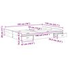 vidaXL Opbergbedframe met lade Oud Hout 135 x 190 cm Bewerkt hout