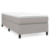 vidaXL Boxspring met matras stof lichtgrijs 80x200 cm