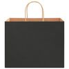 vidaXL Papieren zakken 250 st met hengsels 32x22x24 cm zwart