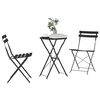 vidaXL Vouw Bistro Set 3 pcs Antraciet Staal
