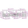 vidaXL Sofa-Sets 9 pcs Natuurlijk en Lichtgrijs Massief Acaciahout