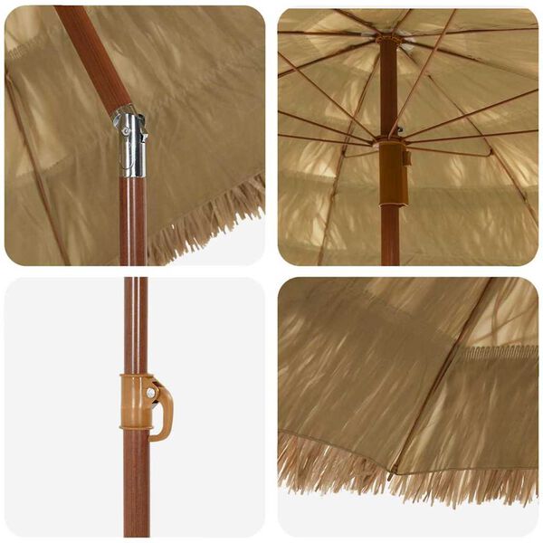 vidaXL Tuinparasol Naturel 160 x 160 x 196 cm
