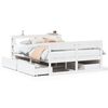 vidaXL Bedframe zonder matras massief grenenhout wit 135x190 cm