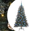vidaXL Kunstkerstboom met 150 LED Groen 150 cm PVC en Plastic en Staal