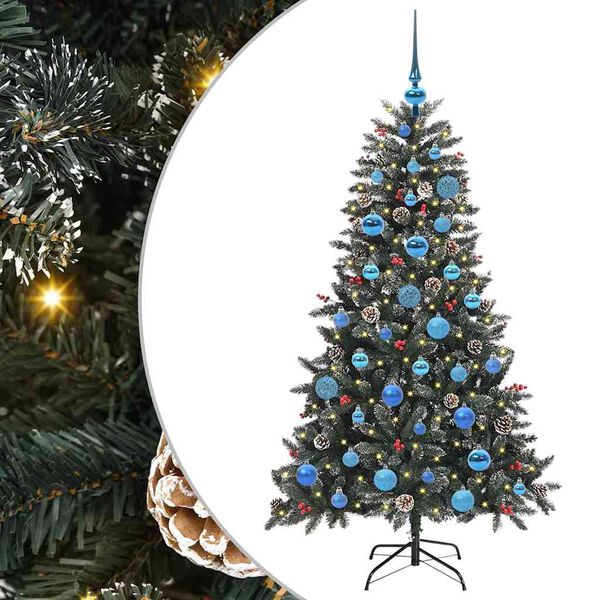 vidaXL Kunstkerstboom met 150 LED Groen 150 cm PVC en Plastic en Staal