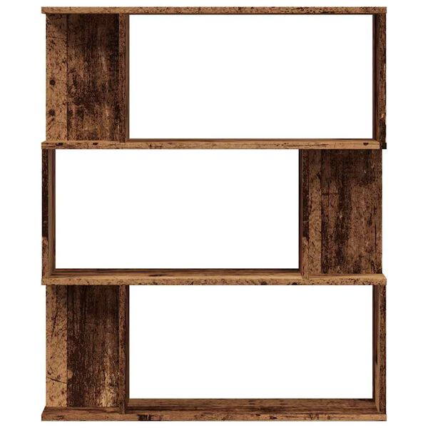 vidaXL Boekenkast 80x24x96 cm bewerkt hout oud houtkleurig