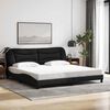 vidaXL Bedframe zonder matras "Hvar" stof zwart 200x200 cm