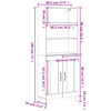 vidaXL Hoge kast 69,5x34x180 cm bewerkt hout wit