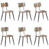 vidaXL Eetkamerstoelen 6 st massief gerecycled hout