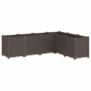 vidaXL Plantenbak 160x120x53 cm polypropeen bruin